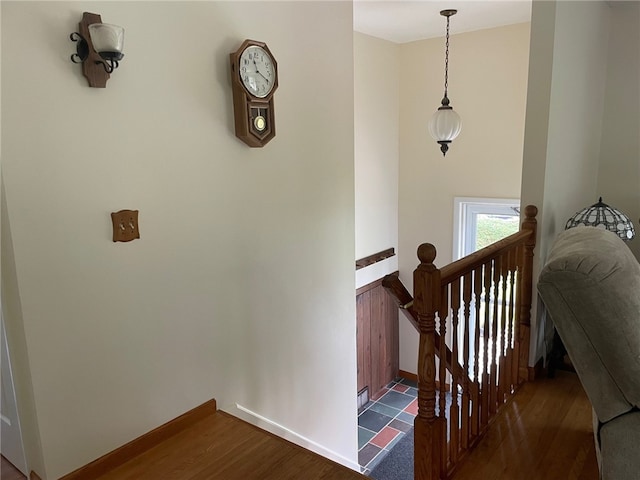 100 Huffer Rd, Parma, NY 14468 - staircase with wood finished floors and baseboards
