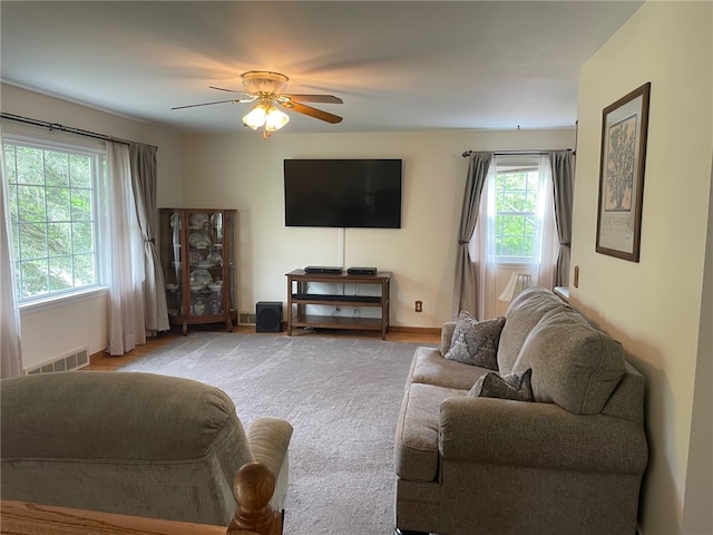 100 Huffer Rd, Parma, NY 14468 - living room with ceiling fan