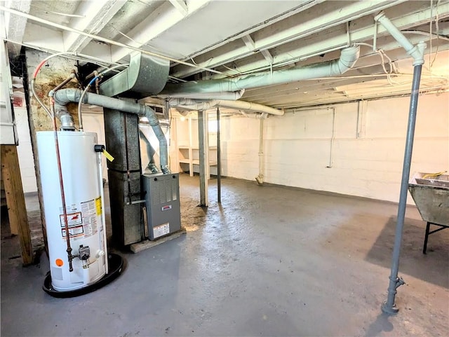 64 Saint Jacob St, Rochester, NY 14621 - unfinished below grade area featuring water heater and heating unit