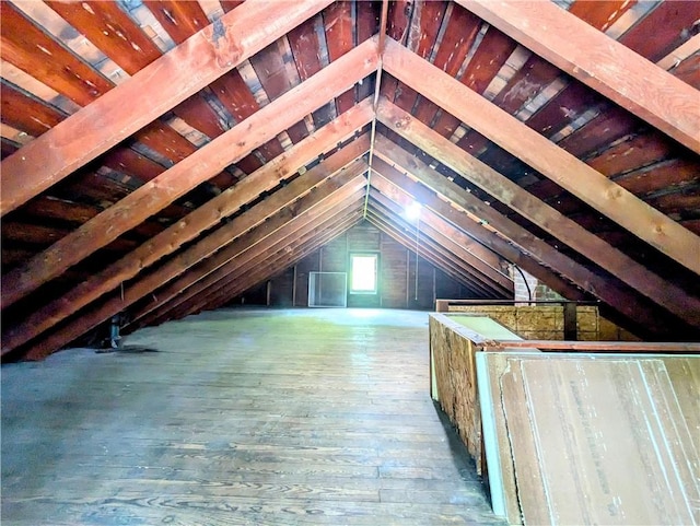 64 Saint Jacob St, Rochester, NY 14621 - unfinished attic featuring an upstairs landing