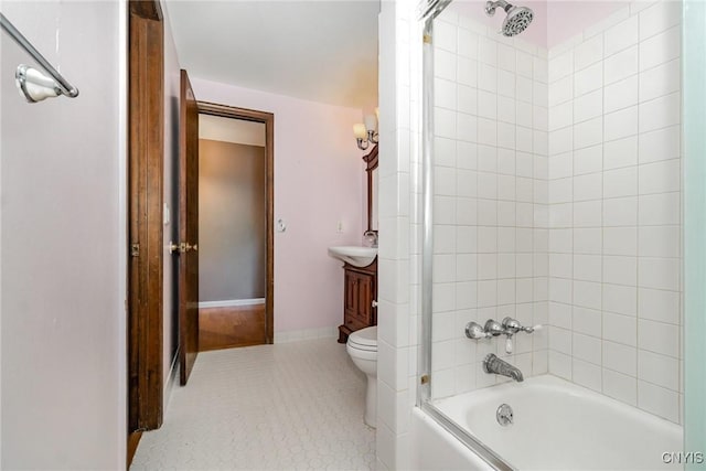 7042 Forbes Rd, Lenox, NY 13032 - bathroom featuring shower / bathtub combination, vanity, and tile patterned floors