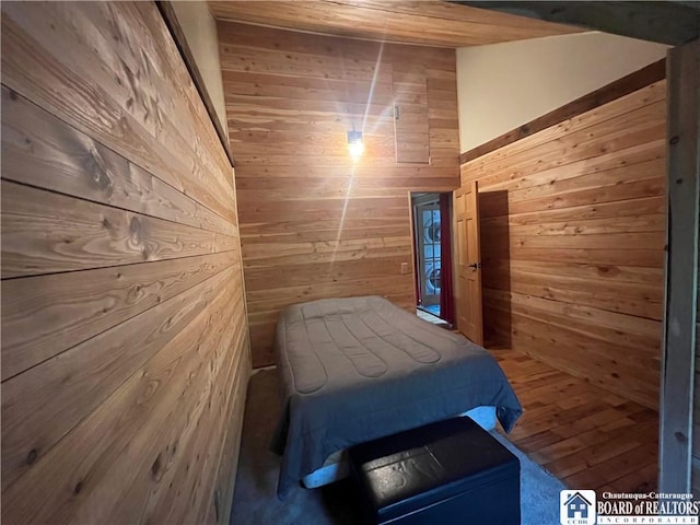 151 Chipmonk Rd, Allegany, NY 14753 - bedroom featuring wooden walls