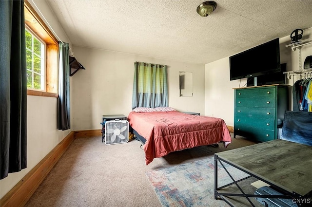 10066 Point Rock Rd, Lee, NY 13440 - carpeted bedroom with a textured ceiling and baseboards
