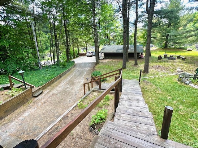 13 Popple Hill Rd, Fowler, NY 13642 - dock area featuring a lawn
