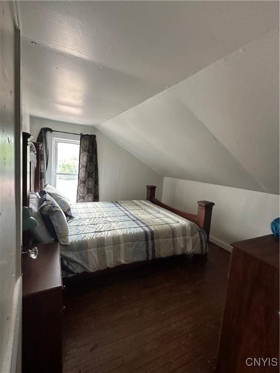 14309 Pearl St, Diana, NY 13648 - bedroom with lofted ceiling and wood-type flooring