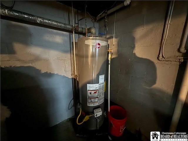 67 Harriet St, Allegany, NY 14706 - utility room with gas water heater