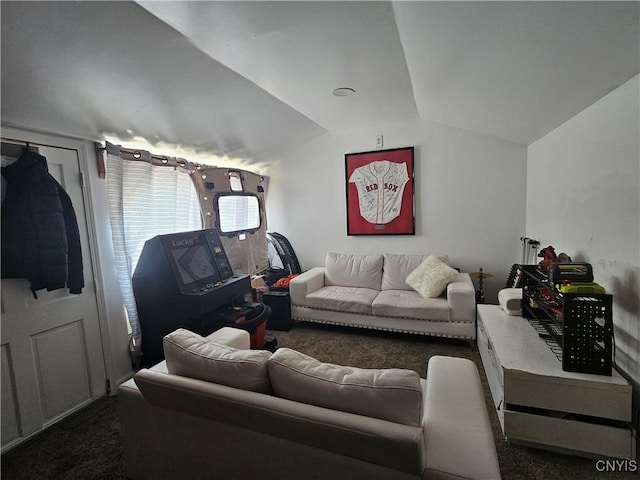 6 Bryant St, Utica, NY 13502 - carpeted living area with vaulted ceiling