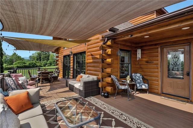 5600 State Route 81, Greenville, NY 12083 - deck featuring an outdoor hangout area and outdoor dining area