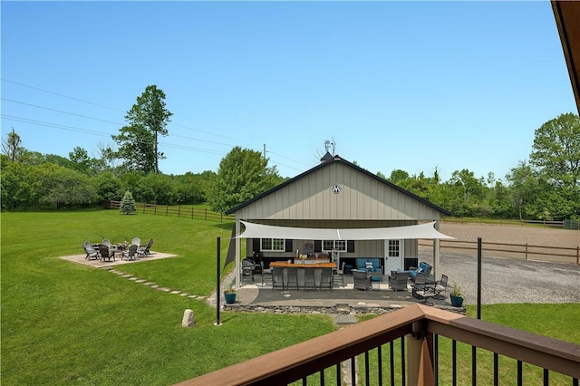 5600 State Route 81, Greenville, NY 12083 - wooden terrace featuring an outdoor living space and a patio area