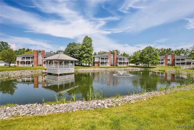 1185 Youngs Rd Unit F, Amherst, NY 14221 - water view with a gazebo
