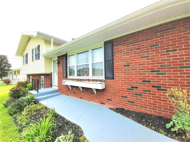 4883 Pinecrest Rd, Veteran, NY 14864 - view of exterior entry with brick siding