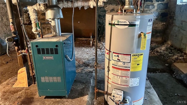 318 Boyden St, Syracuse, NY 13203 - utility room featuring gas water heater and a heating unit