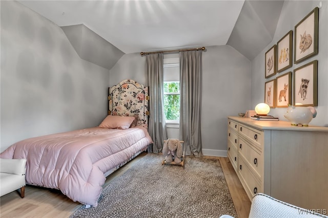 87 Garrison Rd, Amherst, NY 14221 - bedroom with light wood-style flooring and lofted ceiling