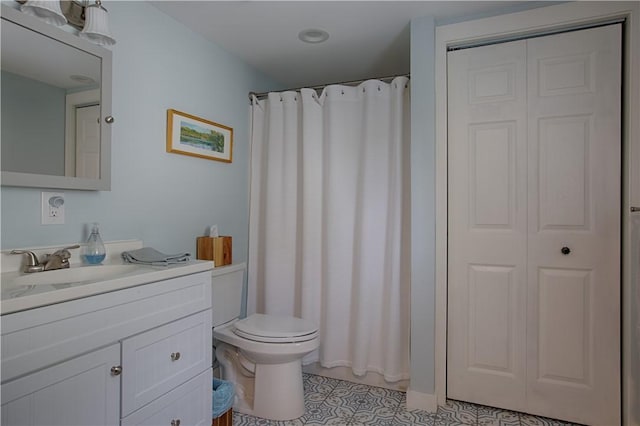 7689 State Highway 80, Springfield, NY 13468 - bathroom featuring vanity, tile patterned floors, and a closet