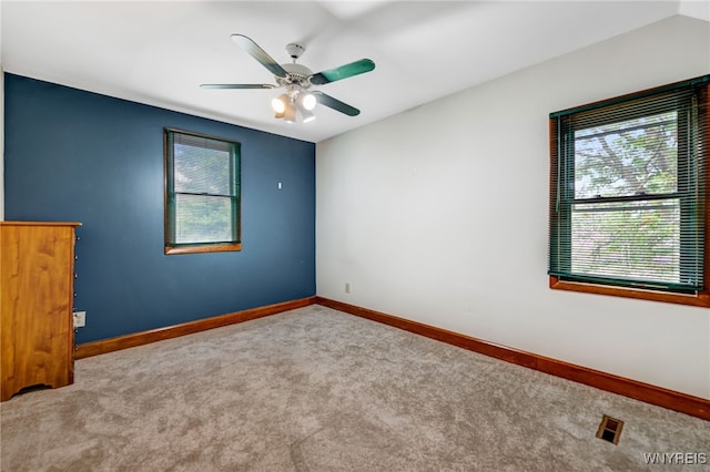3317 D St, Niagara Falls, NY 14303 - carpeted spare room featuring a ceiling fan and baseboards