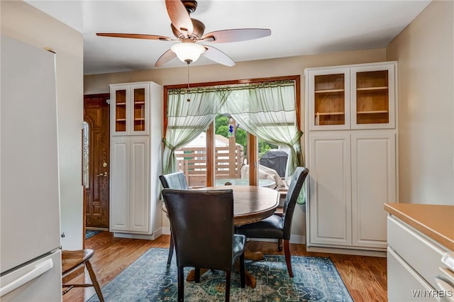 3317 D St, Niagara Falls, NY 14303 - dining space with ceiling fan and light wood-style flooring