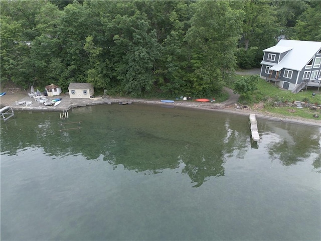 16353 W Lake Rd, Pulteney, NY 14418 - water view with a forest and stairs