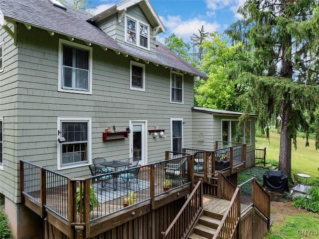 3864 Bristol Rd, Kirkland, NY 13323 - rear view of property featuring a deck and a shingled roof