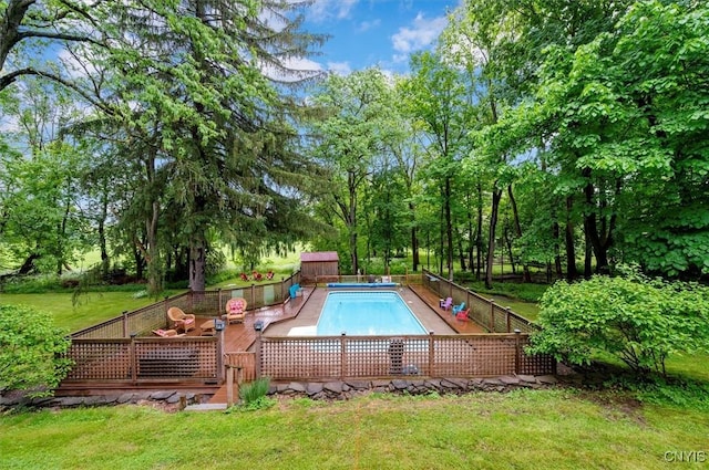 3864 Bristol Rd, Kirkland, NY 13323 - view of pool with a lawn and view of scattered trees