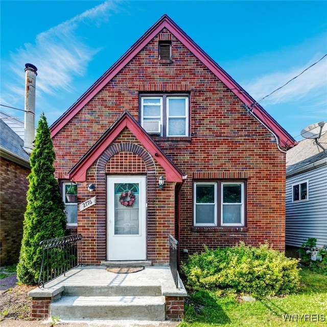 2776 Forest Ave, Niagara Falls, NY 14303 - view of front facade with brick siding and cooling unit