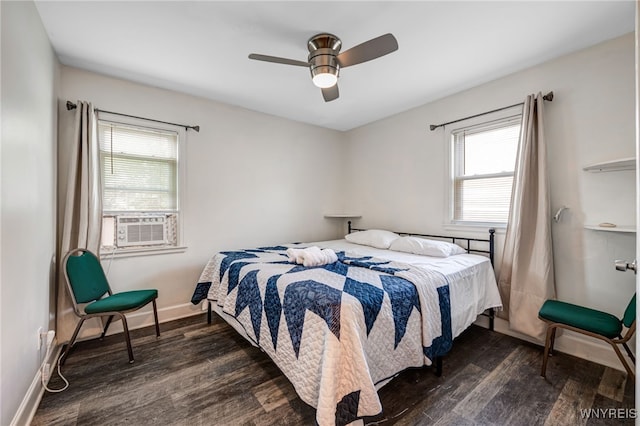 2776 Forest Ave, Niagara Falls, NY 14303 - bedroom featuring wood finished floors, a ceiling fan, and cooling unit