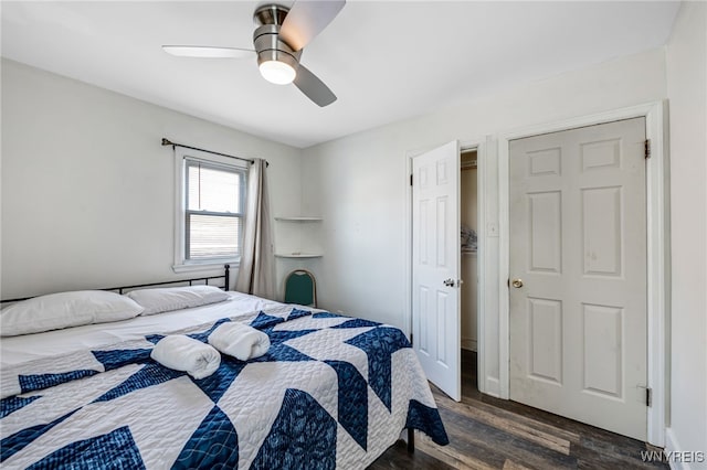 2776 Forest Ave, Niagara Falls, NY 14303 - bedroom featuring dark wood finished floors and ceiling fan