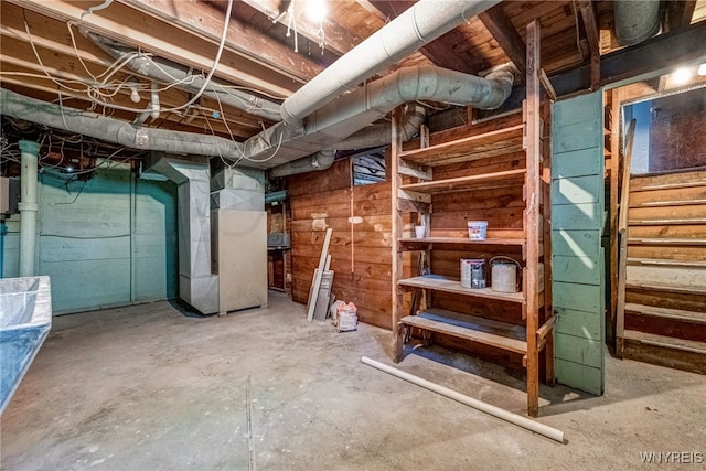 2776 Forest Ave, Niagara Falls, NY 14303 - unfinished below grade area featuring heating unit and stairway