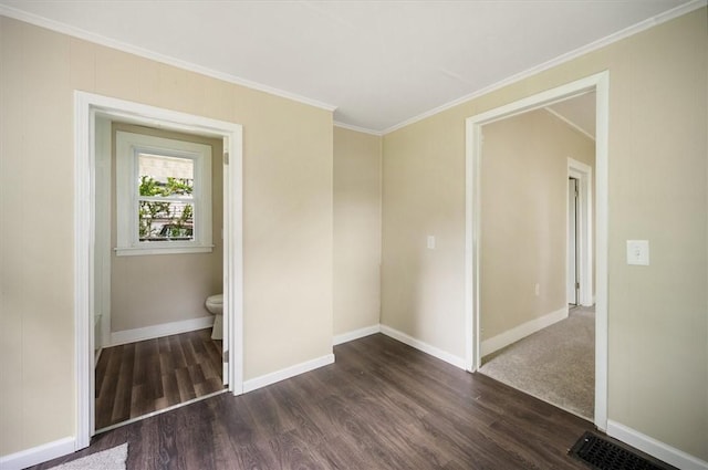37 Nelson St, Auburn, NY 13021 - unfurnished room featuring dark wood-style floors and ornamental molding