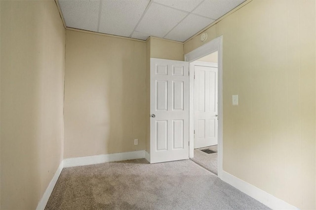37 Nelson St, Auburn, NY 13021 - carpeted spare room featuring a paneled ceiling and a smoke detector