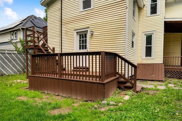 37 Nelson St, Auburn, NY 13021 - wooden deck with stairs