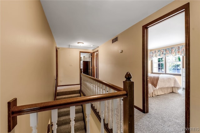 44 Deer Run, Amherst, NY 14221 - stairs featuring carpet floors and attic access