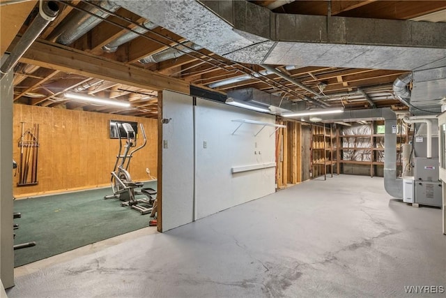 8345 Lapp Rd, Clarence, NY 14051 - unfinished basement with heating unit
