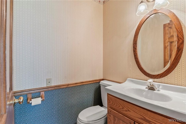 8345 Lapp Rd, Clarence, NY 14051 - bathroom with vanity and wallpapered walls