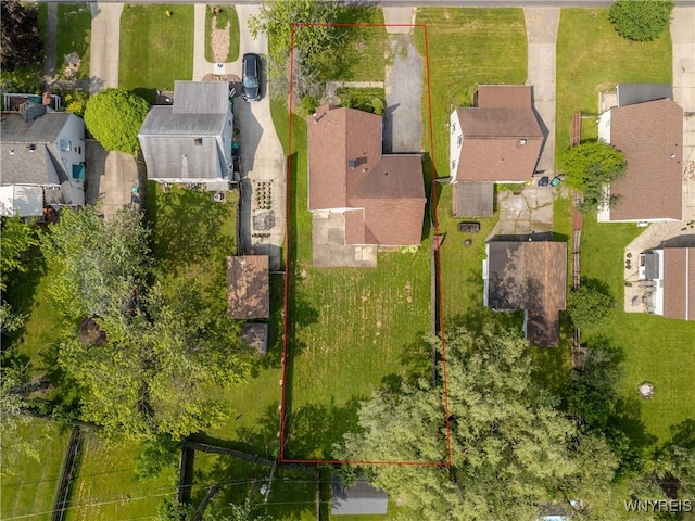 55 Spruce Rd, Amherst, NY 14226 - aerial perspective of suburban area with property boundaries highlighted