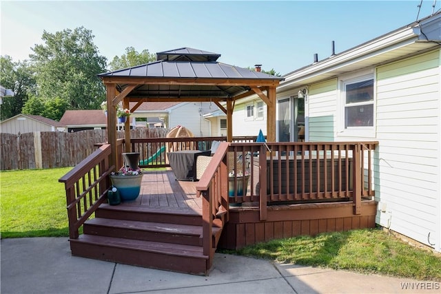 1422 Master St, North Tonawanda, NY 14120 - deck with a gazebo
