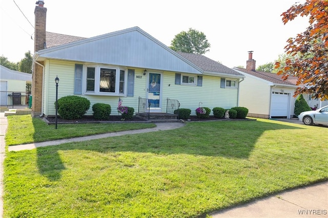 1422 Master St, North Tonawanda, NY 14120 - view of front of house with a chimney and a garage