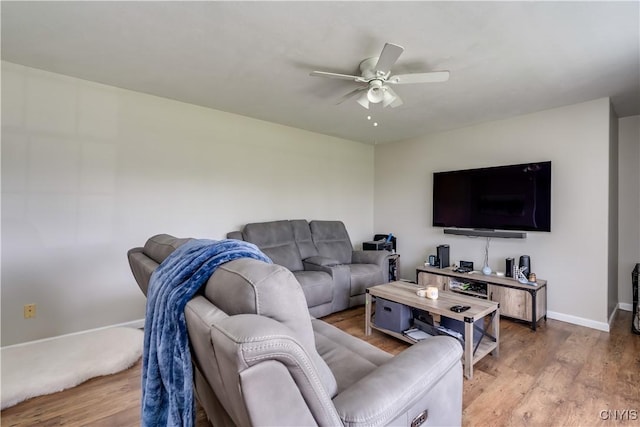 30656 Nys Route 37, Le Ray, NY 13637 - living area with ceiling fan and light wood-type flooring