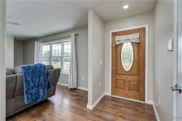 30656 Nys Route 37, Le Ray, NY 13637 - entrance foyer featuring dark wood-style floors, plenty of natural light, and recessed lighting