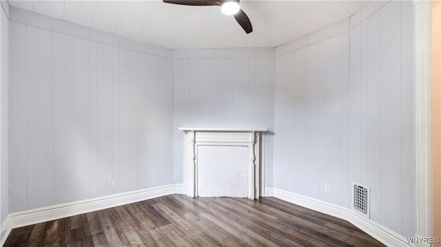 63 Briggs Ave, Buffalo, NY 14207 - unfurnished room with a ceiling fan and dark wood finished floors