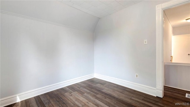 63 Briggs Ave, Buffalo, NY 14207 - unfurnished room featuring dark wood-type flooring and lofted ceiling