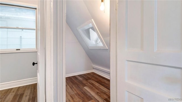 63 Briggs Ave, Buffalo, NY 14207 - additional living space with wood finished floors, vaulted ceiling, and a skylight