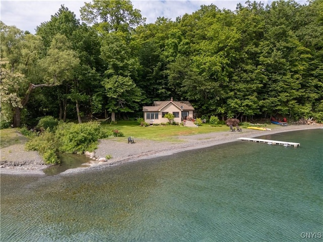 3271 Lanning Rd, Spafford, NY 13152 - view of yard with a wooded view