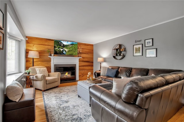 847 Starin Ave, Tonawanda-Town, NY 14223 - living area with a fireplace and wood finished floors