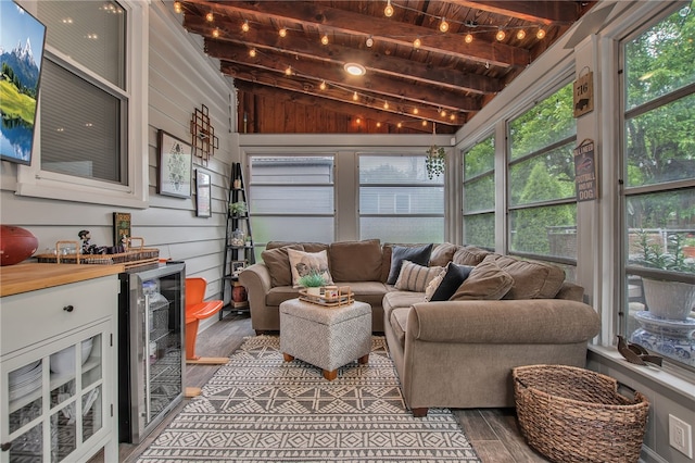 847 Starin Ave, Tonawanda-Town, NY 14223 - sunroom / solarium featuring wood finished floors and beverage cooler