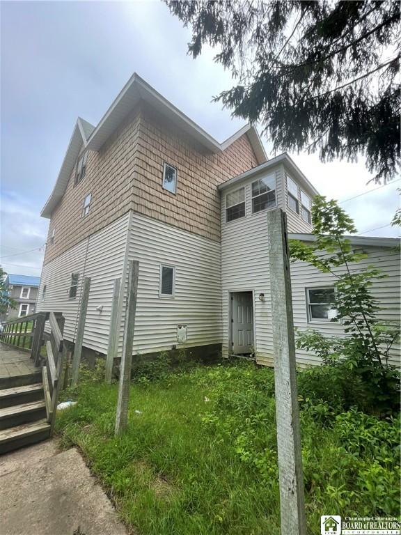 102 Broadhead Ave, Jamestown, NY 14701 - rear view of house featuring a deck