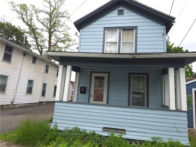 17 Lake St, Mount Morris, NY 14510 - view of front of house featuring covered porch