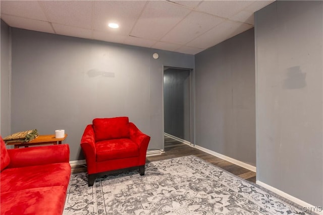 221.5 Lakeview Ave, Syracuse, NY 13204 - sitting room with a drop ceiling and wood finished floors