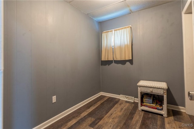 221.5 Lakeview Ave, Syracuse, NY 13204 - spare room featuring dark wood-style floors and a drop ceiling