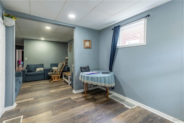 221.5 Lakeview Ave, Syracuse, NY 13204 - office featuring wood finished floors, recessed lighting, and a paneled ceiling