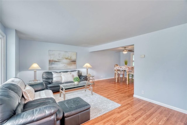 21 Wethersfield Rd, Chili, NY 14624 - living room featuring light wood finished floors and ceiling fan